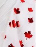 Foil Maple Leaf Print Scarf